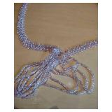 Crystal Beaded Tassel Necklace