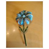 1960s Enamel Daisy Flower Brooch