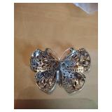 Purple Crystal Butterfly Brooch
