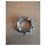 Pearl and Amethyst Crescent Brooch