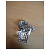 Silver Tone Flower Pot Brooch Pin