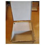 Glass Display Box with Brass Frame