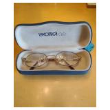 Luxottica Oval Metal Frame Eyeglasses with Case