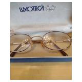 Luxottica Oval Metal Frame Eyeglasses with Case