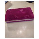 Burgundy Velvet Jewelry Box with Mirror