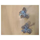 Gold and Silver Metal Butterfly Hair Clips Set