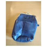 Buxton Blue Leather Coin Purse