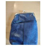 Buxton Blue Leather Coin Purse