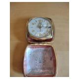 Elgin Day & Date Alarm Travel Clock with Case