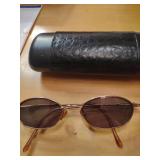 Oval Frame Copper-Tone Prescription Glasses with Case