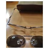 Metal Frame Oval Sunglasses with Clear Lenses