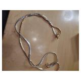 Sterling Silver Herringbone Chain Necklace
