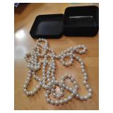 Long White Pearl Necklace