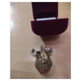 Decorative Flower Basket Brooch