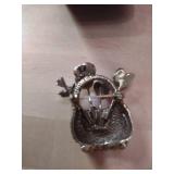 Decorative Flower Basket Brooch