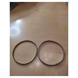 Sterling Silver Etched Bangle Bracelets Set