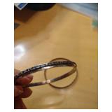 Sterling Silver Etched Bangle Bracelets Set