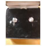 Clear Crystal Stud Earrings