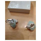 Floral Porcelain Clip-on Earrings