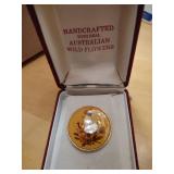 Australian Wildflower Resin Brooch