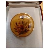 Australian Wildflower Resin Brooch