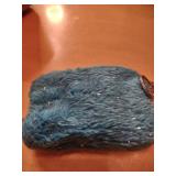 Blue Fuzzy vintage coin purse