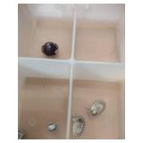 Unite 7-Compartment Craft Organizer Storage Box and jewelry