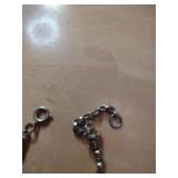 Sterling Silver Book Locket and Angel Pendant Set