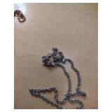 Sterling Silver Book Locket and Angel Pendant Set