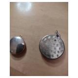 Decorative Silver Round Photo Lockets