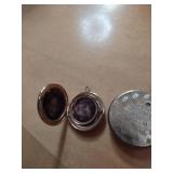 Decorative Silver Round Photo Lockets