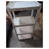 4-Tier White Plastic Storage Shelf Unit