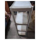 4-Tier White Plastic Storage Shelf Unit