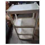 4-Tier White Plastic Storage Shelf Unit