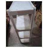 4-Tier White Plastic Storage Shelf Unit