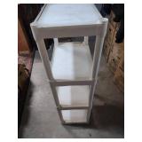 White Plastic 4-Tier Storage Shelf Unit