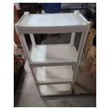 White Plastic 4-Tier Storage Shelf Unit