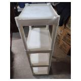 White Plastic 4-Tier Storage Shelf Unit