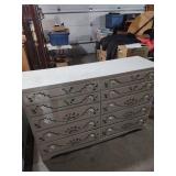 Hand-Painted Floral 8-Drawer Dresser