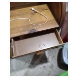 Wooden Roll Top Secretary Desk with Light