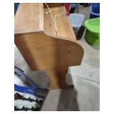 Wooden Roll Top Secretary Desk with Light