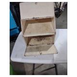 1940s Floral Decorated Wood Bread Box