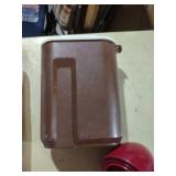 Tupperware Measuring Cups and Container Set - Brown and Burgundy