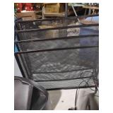 Black Mesh Desktop File Organizer with Mouse Stand