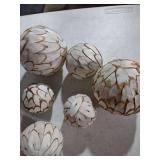 Decorative White Capiz Shell Balls