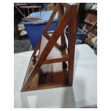 Wooden Library Step Ladder Shelf Unit