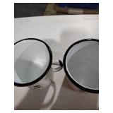 Enamel Cow Design Coffee Mugs Set