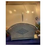 White Wicker Magazine Rack