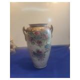 Hand-Painted Nippon Rose and Ivy Vase