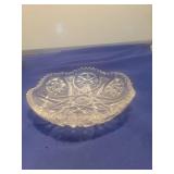Cut Crystal Serving Bowl with Star Pattern